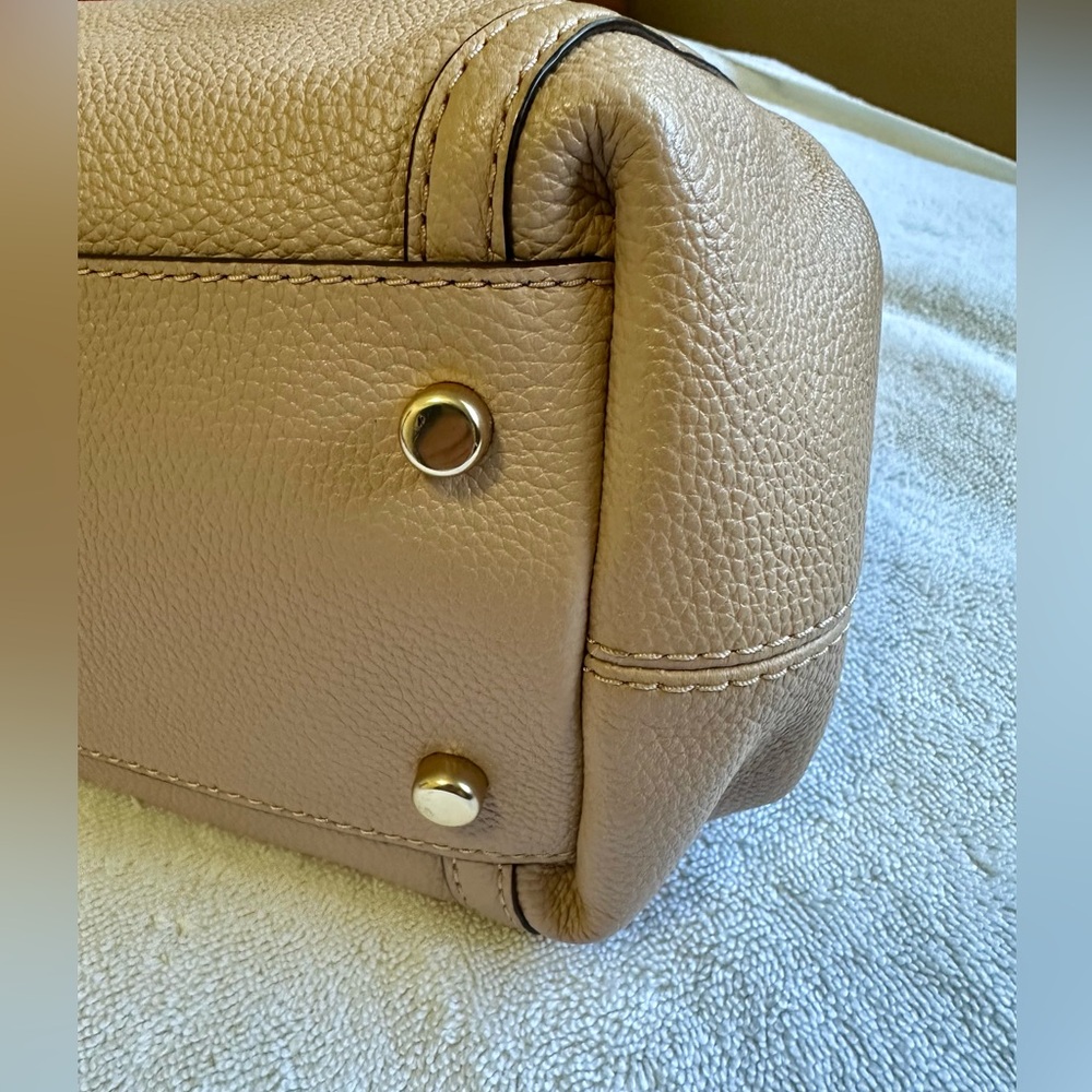 Coach Pebble Leather Eddie Shoulder Bag in Light Beechwood Color - Picture 12 of 14